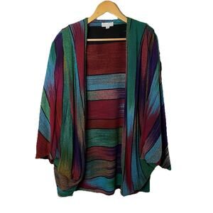 VTG RARE Candiss Ann Cole Oversize Knit Shacket Western Festival Coachella Boho